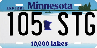 MN license plate 105STG