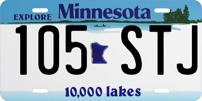 MN license plate 105STJ
