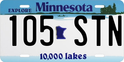 MN license plate 105STN