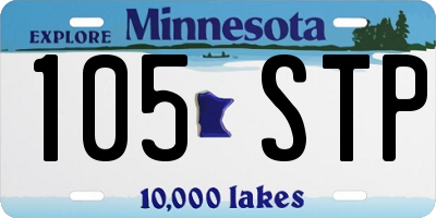 MN license plate 105STP