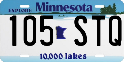 MN license plate 105STQ