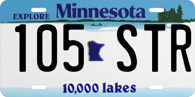 MN license plate 105STR