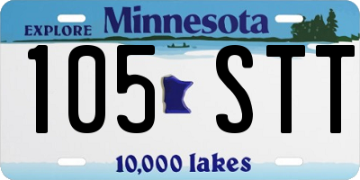 MN license plate 105STT