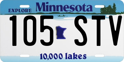 MN license plate 105STV