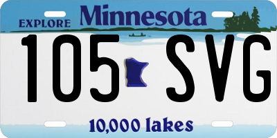 MN license plate 105SVG