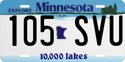 MN license plate 105SVU
