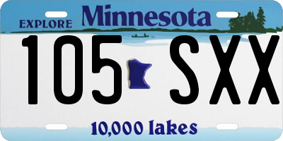 MN license plate 105SXX