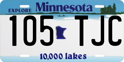 MN license plate 105TJC