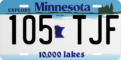 MN license plate 105TJF