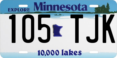 MN license plate 105TJK