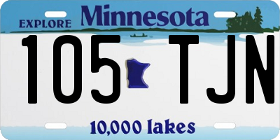 MN license plate 105TJN