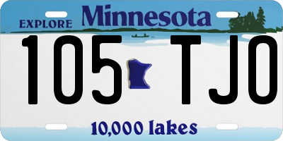 MN license plate 105TJO