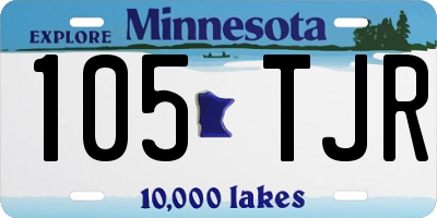 MN license plate 105TJR