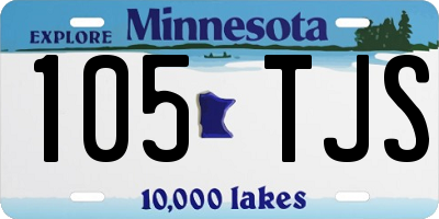 MN license plate 105TJS