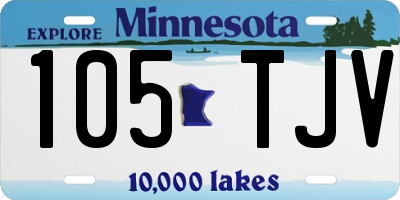 MN license plate 105TJV