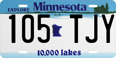 MN license plate 105TJY
