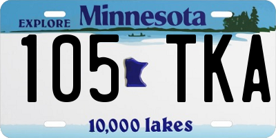 MN license plate 105TKA
