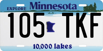 MN license plate 105TKF