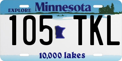 MN license plate 105TKL