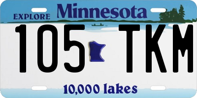 MN license plate 105TKM