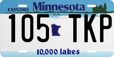 MN license plate 105TKP