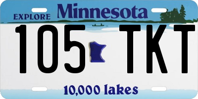 MN license plate 105TKT