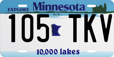 MN license plate 105TKV