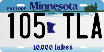 MN license plate 105TLA