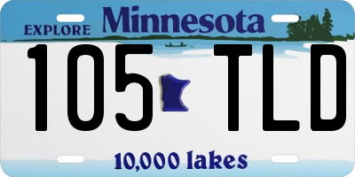 MN license plate 105TLD
