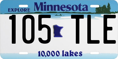 MN license plate 105TLE
