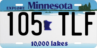 MN license plate 105TLF