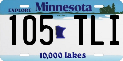 MN license plate 105TLI