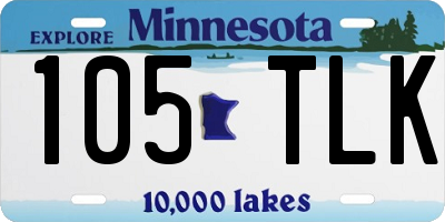 MN license plate 105TLK