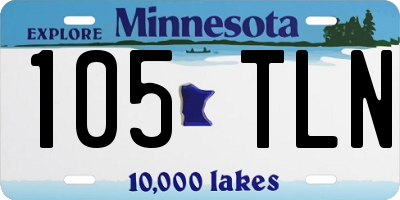 MN license plate 105TLN