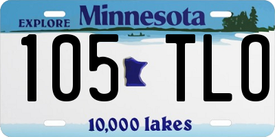 MN license plate 105TLO