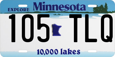 MN license plate 105TLQ