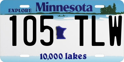 MN license plate 105TLW