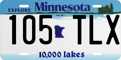 MN license plate 105TLX