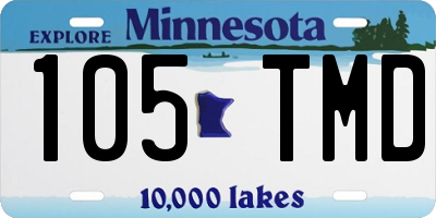 MN license plate 105TMD