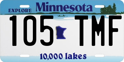 MN license plate 105TMF