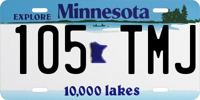 MN license plate 105TMJ