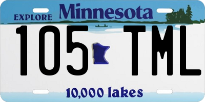 MN license plate 105TML