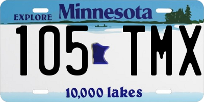 MN license plate 105TMX