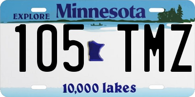 MN license plate 105TMZ