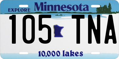 MN license plate 105TNA