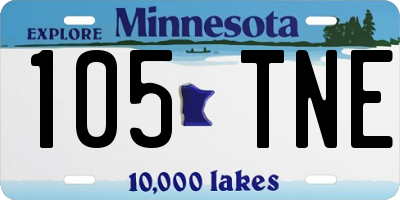MN license plate 105TNE