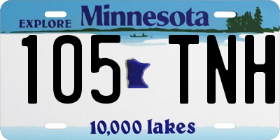 MN license plate 105TNH