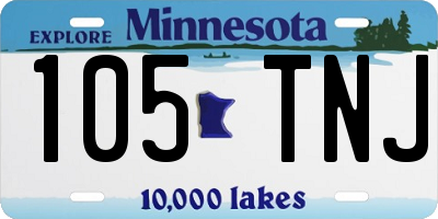 MN license plate 105TNJ