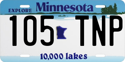 MN license plate 105TNP