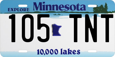 MN license plate 105TNT